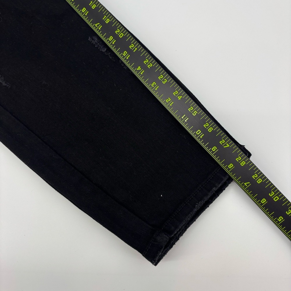 Judy Blue Jeans Womens 15/32 Black Boyfriend Fit Ripped Distressed High Rise - Picture 13 of 13
